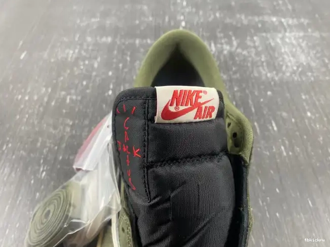 Reps TBK OG TRAVIS LOW 1 JORDAN SCOTT SP AIR X 'BLACK DM7866-002 OLIVE' 0510
